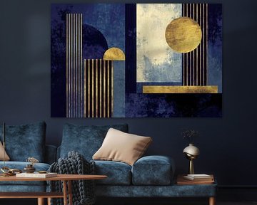 Art Deco: Gold und Blau
