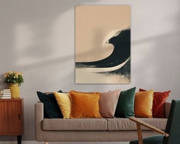 Vintage Welle auf beige Hintergrund
