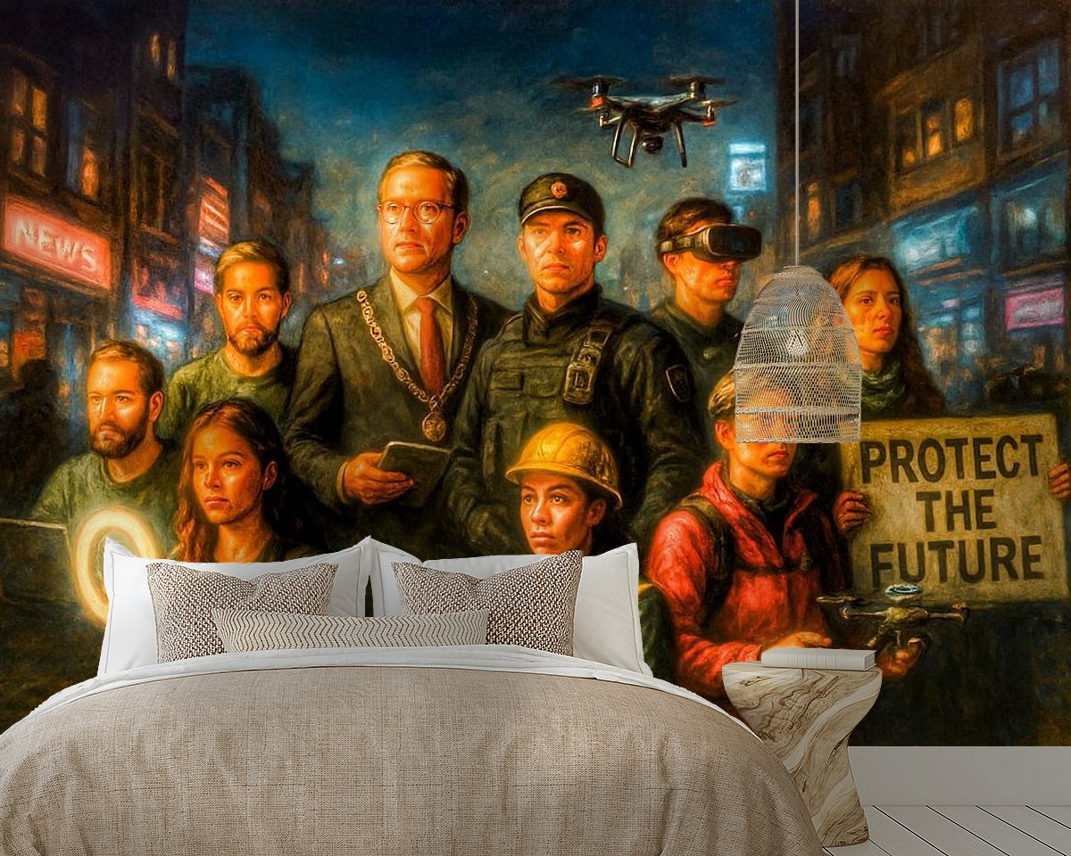 Voorbeeld van het werk in een kamer