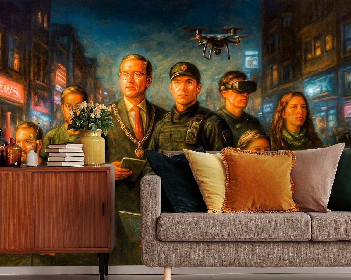 Voorbeeld van het werk in een kamer