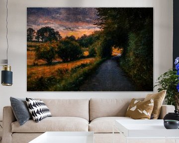 Avondrust on a country road by Geert Van Baelen
