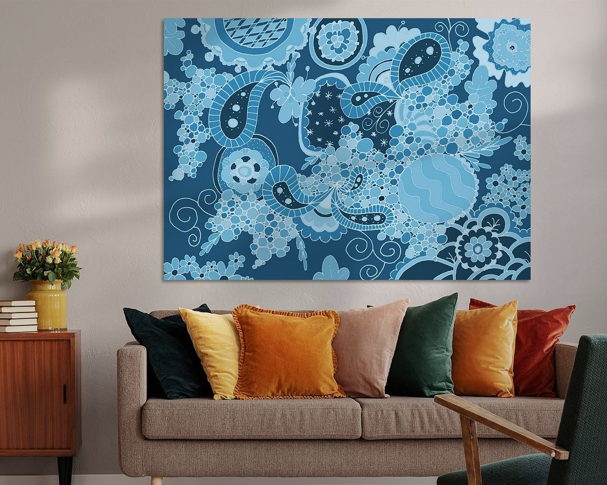Voorbeeld van het werk in een kamer