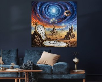 Surrealistische sterrenabstractie - dromerige kunst van de nachtelijke hemel