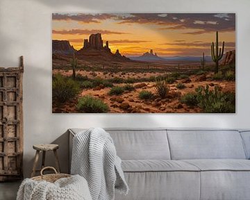 Arid Desert Oil Painting, Photo-Realistic Fine Art by Kimita Jennaira