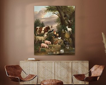 Verzameling Boerderijdieren in een Park van Studio BB