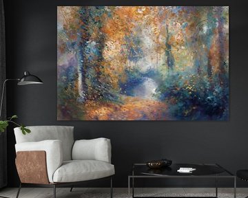 Bosbeek in Herfstnevel no.2 van Studio BB