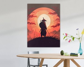 Der letzte Samurai bei Sonnenuntergang von Rizal Azhari