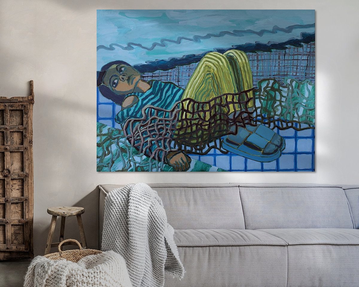 Voorbeeld van het werk in een kamer