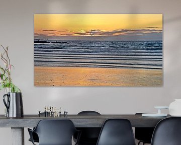 A romantic sunrise on the North Sea beach by Werner Lehmann