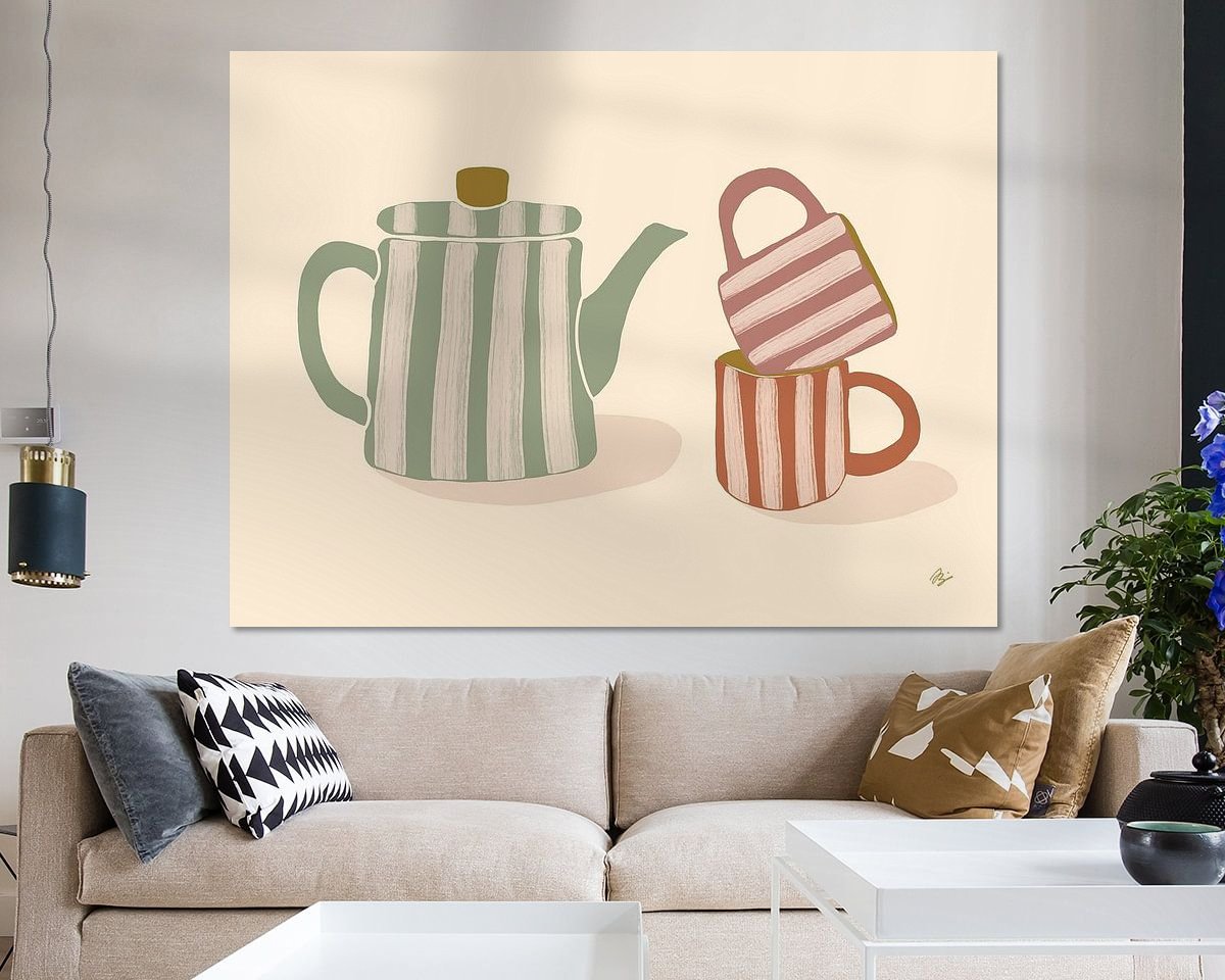 Voorbeeld van het werk in een kamer