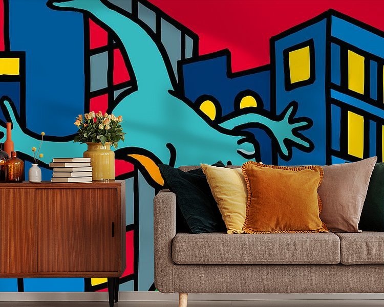 Voorbeeld van het werk in een kamer