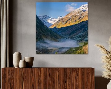 Najaarsochtend in de Unterengadin, Zwitserland van Henk Meijer Photography