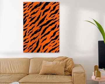 Tiger Stripe Pattern Orange and Black by Art Kingdom