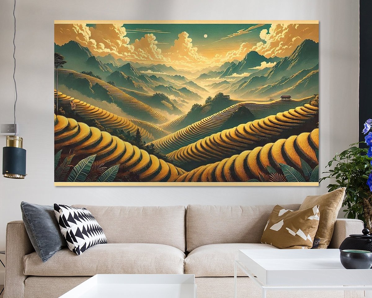 Voorbeeld van het werk in een kamer