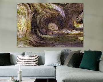 Structuren op dood hout