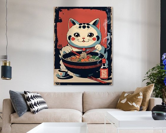 Voorbeeld van het werk in een kamer