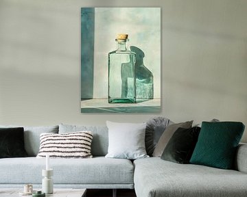 Verre menthe dans une bande lumineuse oblique sur Studio Ypie