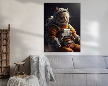 Abenteuerlustiger Katzen-Astronaut erforscht den Weltraum von HASANUL FAUZIE