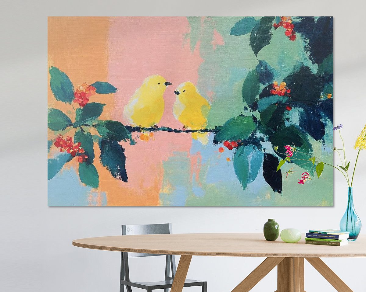 Voorbeeld van het werk in een kamer