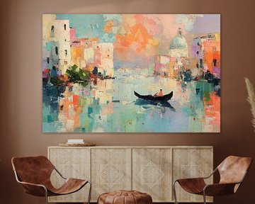 Gondole de Venise aux couleurs pastel sur Niklas Maximilian