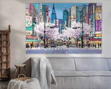 picturesque Japan cityscape by Egon Zitter