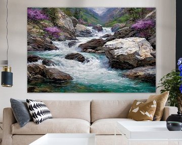 picturesque Japan churning river by Egon Zitter