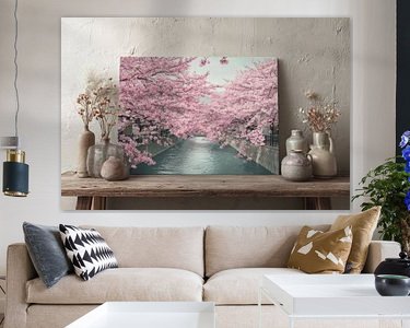 Voorbeeld van het werk in een kamer