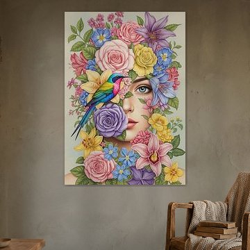 Sie blüht mit Flügeln