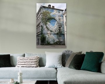 Circles in the city - Dreamy street art work by BowiScapes abstract and digital art