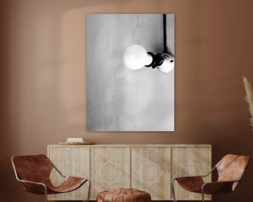 Minimalistisches Licht: Schwarz-Weiß-Idee