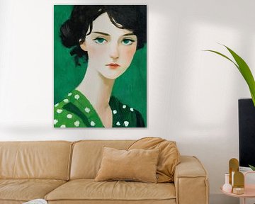 Girl in Green and Silence by Color Square