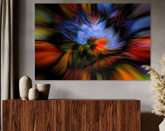 Voorbeeld van het werk in een kamer