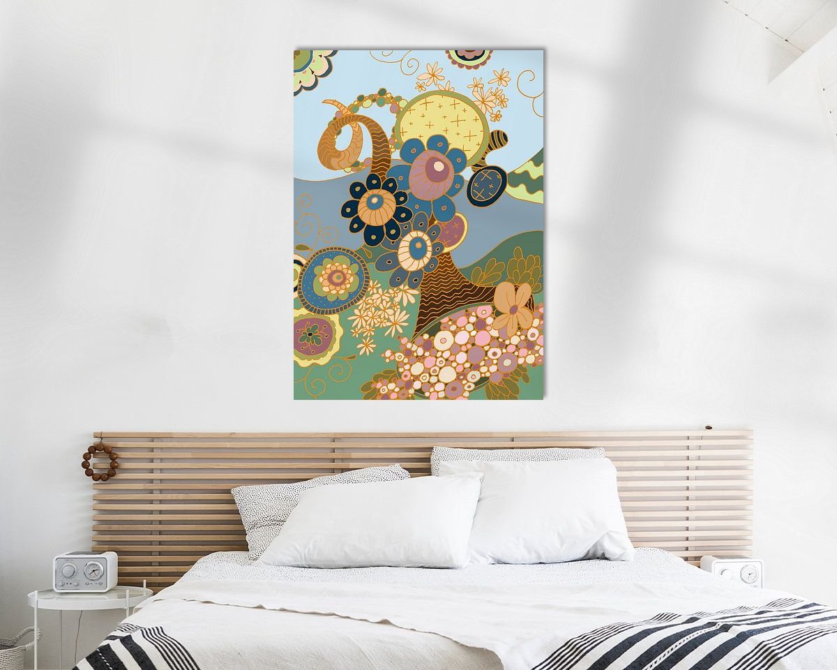 Voorbeeld van het werk in een kamer