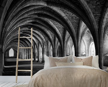 Korridor des Kreuzgangs mit Gewölbedecke von Photography by J