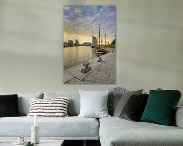 s Ochtends in Bremerhaven van Michael Valjak