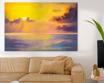 Zonsondergang in pastel van Hester Vasseur