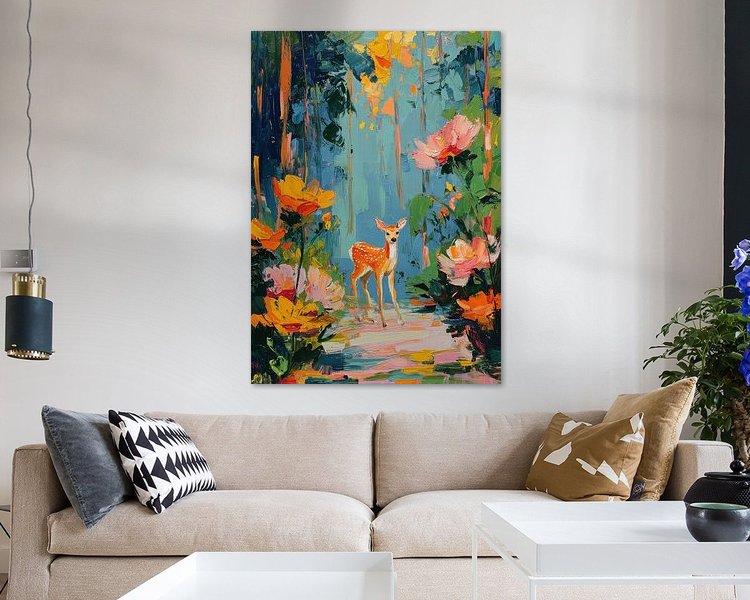 Voorbeeld van het werk in een kamer