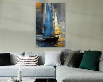 Zeilboot abstract van Bert Nijholt