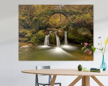 Schiessentümpel / Schéissendëmpel waterval in herfstkleuren van Harold Slomp