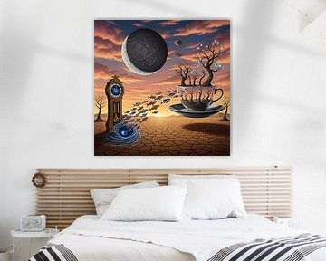 Surrealistische Droomlandschap Visie - Abstract Surrealisme Kunstdruk
