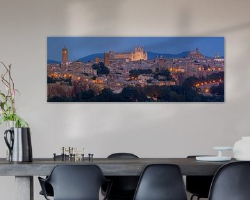 Panorama von Orvieto nach Sonnenuntergang von Henk Meijer Photography