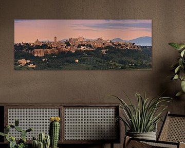 Panorama von Orvieto nach Sonnenuntergang von Henk Meijer Photography