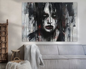 Bleeding Shadows van Abstract Schilderij