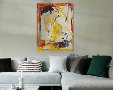 ‘Colourful Fragments in Yellow and Red’ – staand formaat