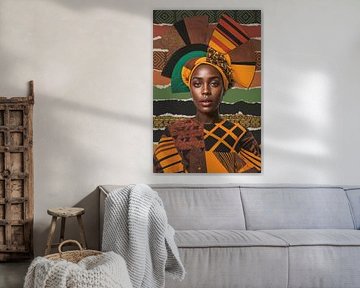 African Beauty in Tangerine Twist Colors by Arjen Roos