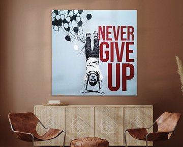 Stencil Typografie - Never give up Boy - 02 von Team W 32 Gallery