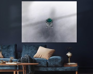 Le Peperbus de Zwolle s'étend au-dessus du brouillard sur Bas van der Gronde