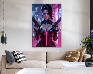 NEON KILLER: L’agent cyberpunk et ses pistolets sur INFERAURUM