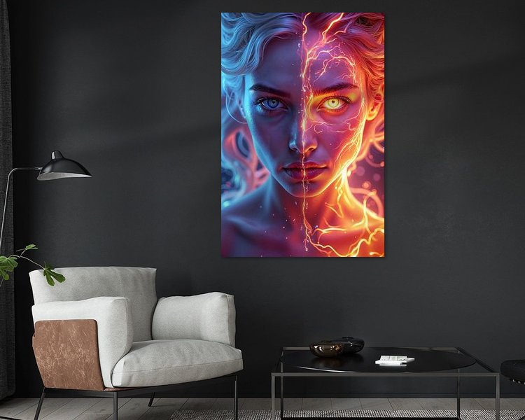 Voorbeeld van het werk in een kamer