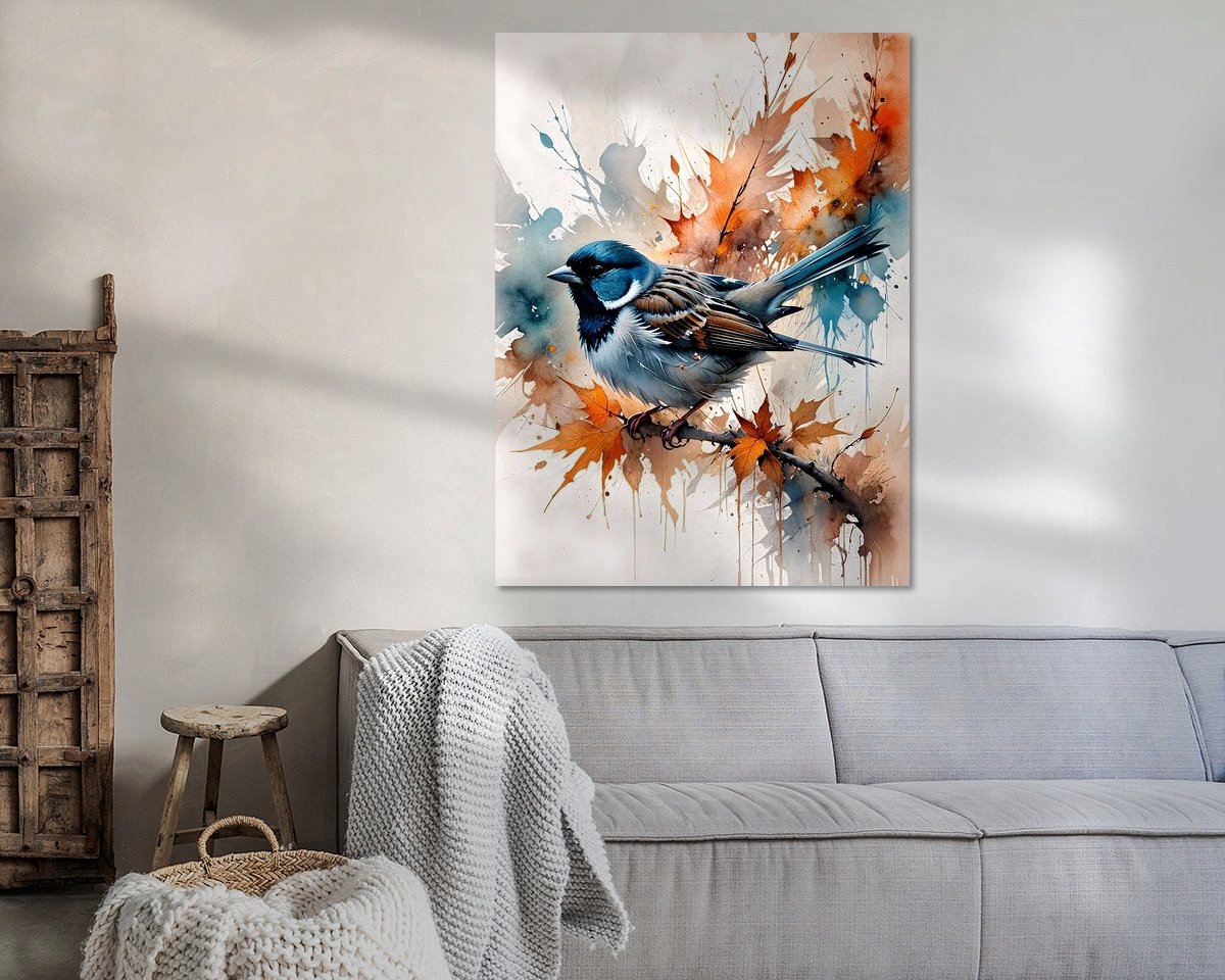 Voorbeeld van het werk in een kamer